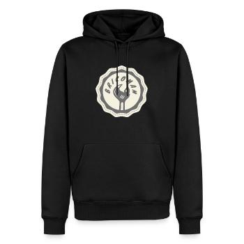 Bricoman - Männer Premium Bio Hoodie - Schwarz - Vorne - Nico (187cm)