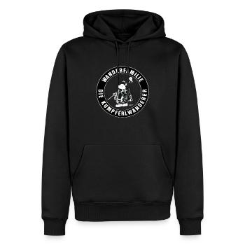 Wanderfamilie "Die Kumpferlwanderer" schwarz - Männer Premium Bio Hoodie - Schwarz - Vorne - Nico (187cm)