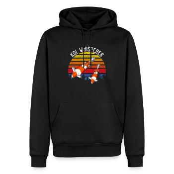 T-shirt rétro vintage KOI Whisperer Cool - Sweat à capuche Premium bio Homme - noir - Devant - Nico (187cm)