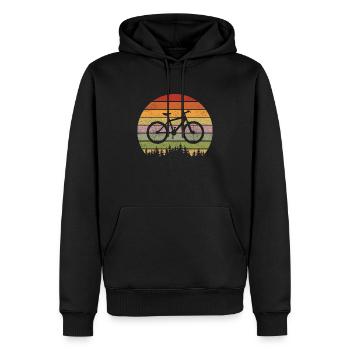 VTT Montagnes Rétro Downhill Bike - Sweat à capuche Premium bio Homme - noir - Devant - Nico (187cm)