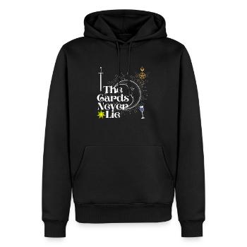 Tarot Card Reader Deck Sun Moon Wands Pentacle Cup - Men’s Premium Organic Hoodie - black - Front - Nico (187cm)