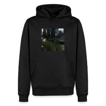 Magischer Wald - Männer Premium Bio Hoodie - Schwarz - Vorne - Nico (187cm)