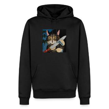 Catana - Japanese Ukiyo Gemälde - Männer Premium Bio Hoodie - Schwarz - Vorne - Nico (187cm)