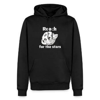 Reach For The Stars Retro Extra-Space Designs - Sweat à capuche Premium bio Homme - noir - Devant - Nico (187cm)
