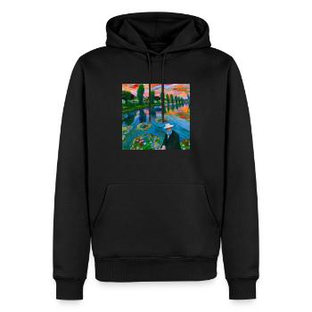 MONET ON LSD - Men’s Premium Organic Hoodie - black - Front - Nico (187cm)