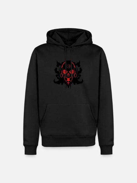 Cyber-Soldat - Männer Premium Bio Hoodie - Schwarz