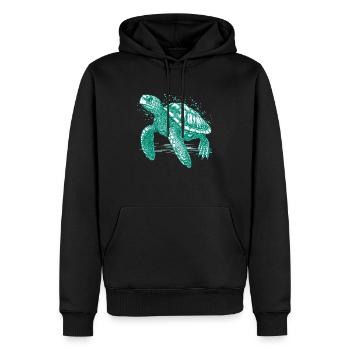 Turtles are great and beautiful sea creatures - Men’s Premium Organic Hoodie - black - Front - Nico (187cm)