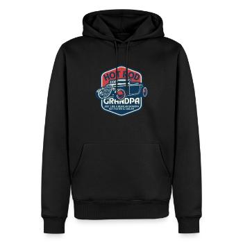 Hot Rod Opa Oldtimer Besitzer Oldtimer Dri - Männer Premium Bio Hoodie - Schwarz - Vorne - Nico (187cm)