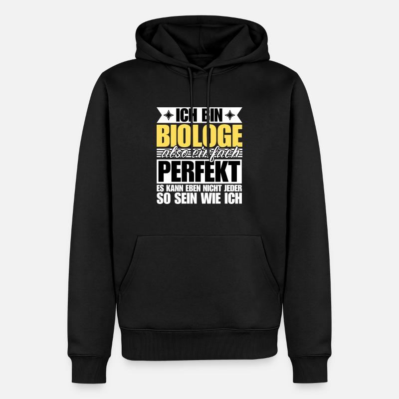 Perfekter Biologe - Männer Premium Bio Hoodie - Schwarz