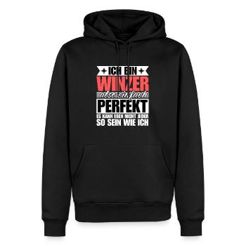 Perfekter Winzer - Männer Premium Bio Hoodie - Schwarz - Vorne - Nico (187cm)