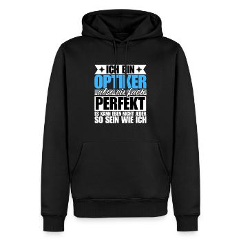 Perfekter Optiker - Männer Premium Bio Hoodie - Schwarz - Vorne - Nico (187cm)