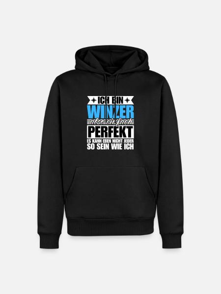 Perfekter Winzer - Männer Premium Bio Hoodie - Schwarz