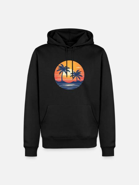 Miami sunset - Men’s Premium Organic Hoodie - black