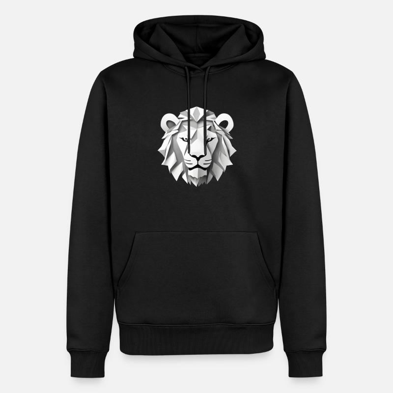 Lion - Sweat à capuche Premium bio Homme - noir