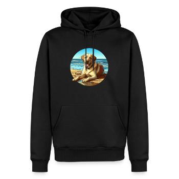 Labrador Retriever Kunst - Männer Premium Bio Hoodie - Schwarz - Vorne - Nico (187cm)