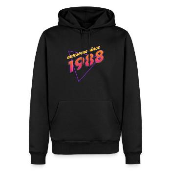 Rétro - Awesome since 1988 - Sweat à capuche Premium bio Homme - noir - Devant - Nico (187cm)