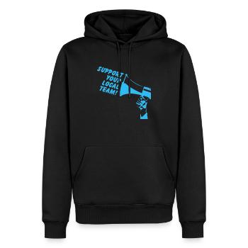 Soutenez votre équipe locale Malmö - Sweat à capuche Premium bio Homme - noir - Devant - Nico (187cm)