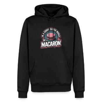 Individualität wie ein Macaron - Männer Premium Bio Hoodie - Schwarz - Vorne - Nico (187cm)