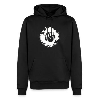 kegeln bowling klecks - Männer Premium Bio Hoodie - Schwarz - Vorne - Nico (187cm)