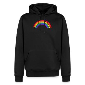 LGBT Amis Pride Droits Sentence Cadeau - Sweat à capuche Premium bio Homme - noir - Devant - Nico (187cm)