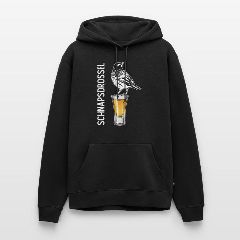 Schnapsdrossel Schnapstrinker Alkohol Schnaps Männer Premium Bio Hoodie
