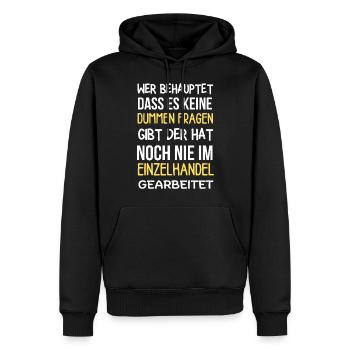 Einzelhandelskaufmann Verkäufer im Einzelhandel - Männer Premium Bio Hoodie - Schwarz - Vorne - Nico (187cm)