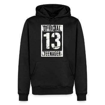 Cadeaux officiels pour adolescents de 13 ans 13e anniversaire - Sweat à capuche Premium bio Homme - noir - Devant - Nico (187cm)