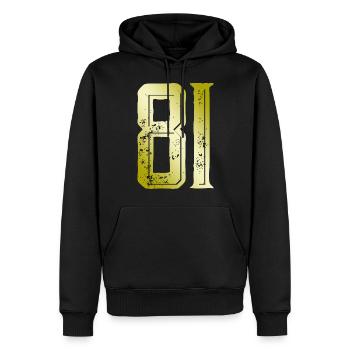 81 Zahl Symbol - Männer Premium Bio Hoodie - Schwarz - Vorne - Nico (187cm)