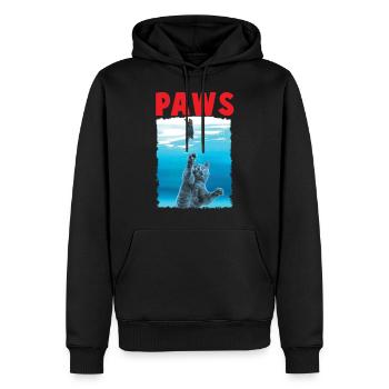 Cat Paws Cats Cadeau Chat Maman Chat Papa Film - Sweat à capuche Premium bio Homme - noir - Devant - Nico (187cm)