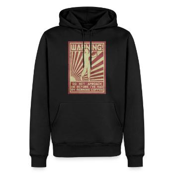 Café zombie. No se apodere. - Sweat à capuche Premium bio Homme - noir - Devant - Nico (187cm)