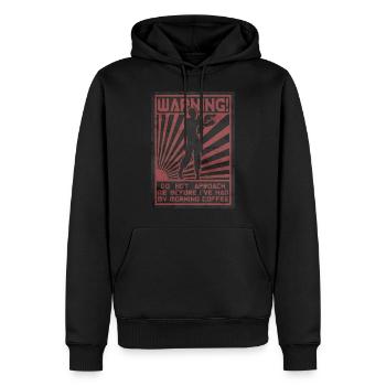 Café zombie. No se apodere. - Sweat à capuche Premium bio Homme - noir - Devant - Nico (187cm)