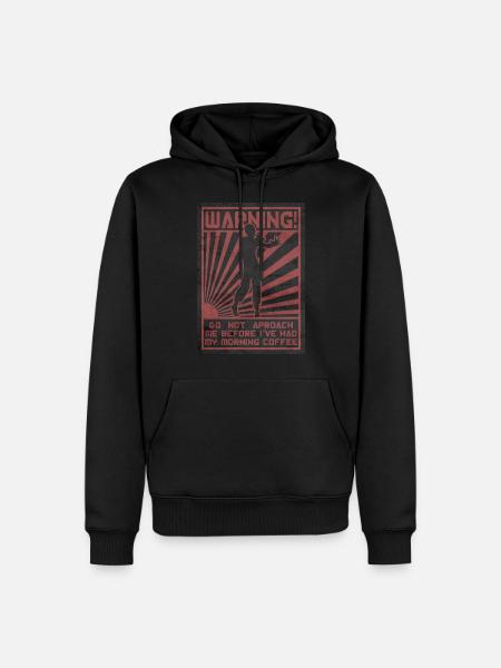 Coffee Zombie. Do not Aproach. - Men’s Premium Organic Hoodie - black