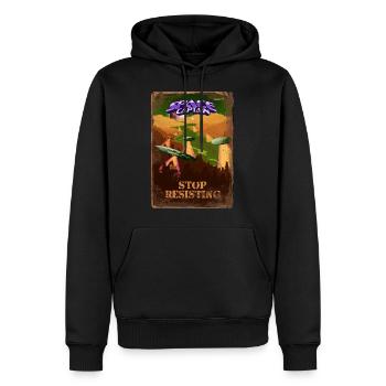 Retro style Magazine Cover SpaceCaptain Issue 3 - Men’s Premium Organic Hoodie - black - Front - Nico (187cm)