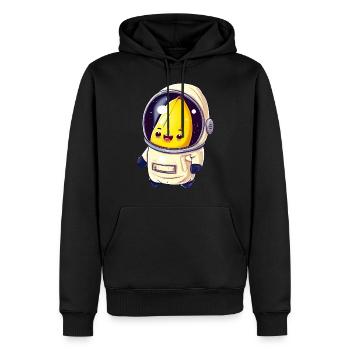 Astronaute Banana Cosmonaute - Sweat à capuche Premium bio Homme - noir - Devant - Nico (187cm)