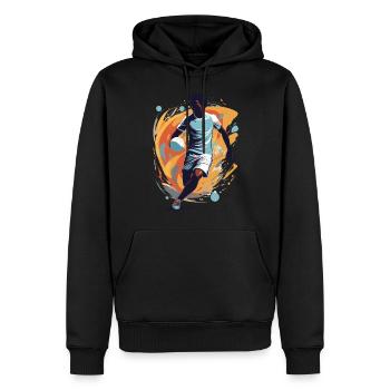 Handballspieler Streetwear Ikonischer Style - Männer Premium Bio Hoodie - Schwarz - Vorne - Nico (187cm)