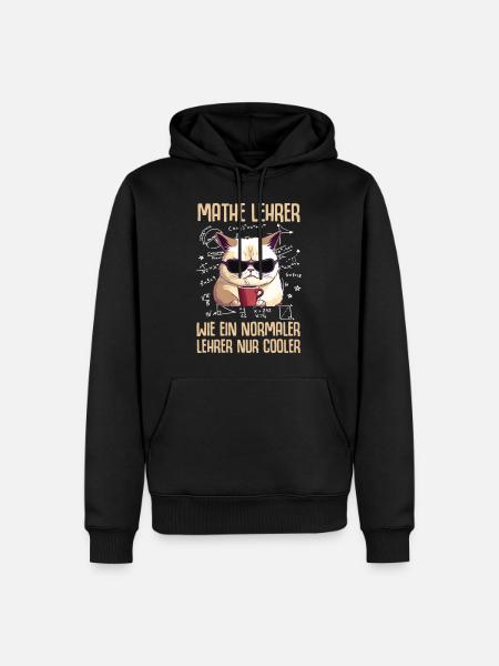 Mathe Lehrer Wie Ein Normaler Lehrer Nur - Männer Premium Bio Hoodie - Schwarz