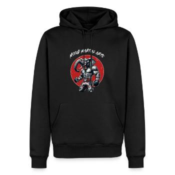 Cage Fighter Free Fighting - MMA Elefant - Männer Premium Bio Hoodie - Schwarz - Vorne - Nico (187cm)