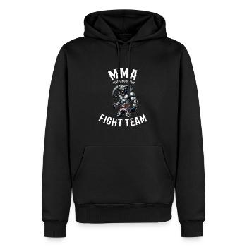 MMA Elephant Fight Team - Cage Fighter Free - Männer Premium Bio Hoodie - Schwarz - Vorne - Nico (187cm)
