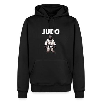 Niedlicher Kampfsport-Judo-Gorilla - Männer Premium Bio Hoodie - Schwarz - Vorne - Nico (187cm)