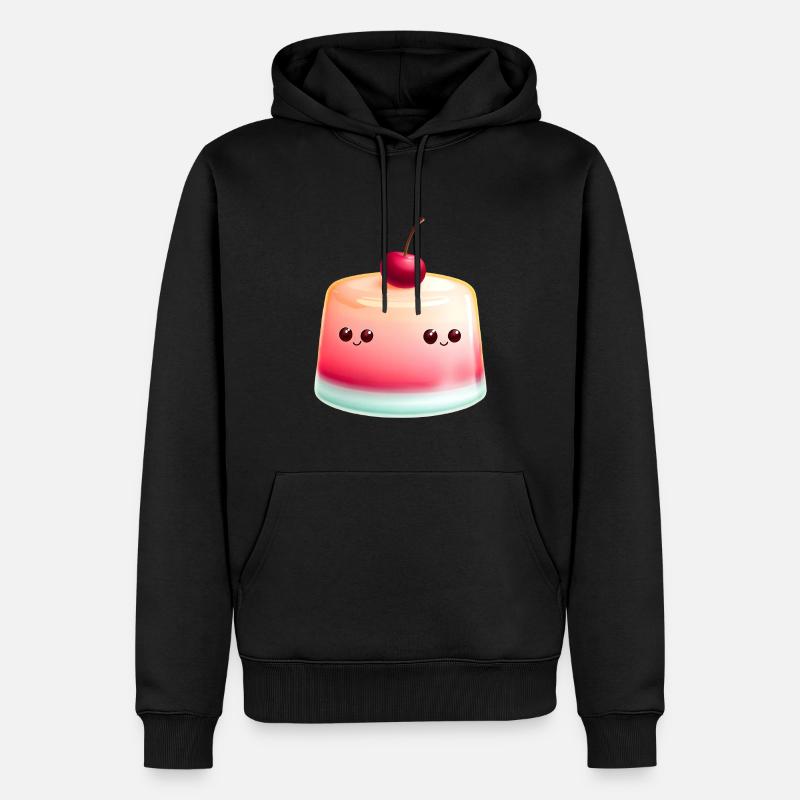 Pudding Jell-O Jelly Kawaii - Sweat à capuche Premium bio Homme - noir