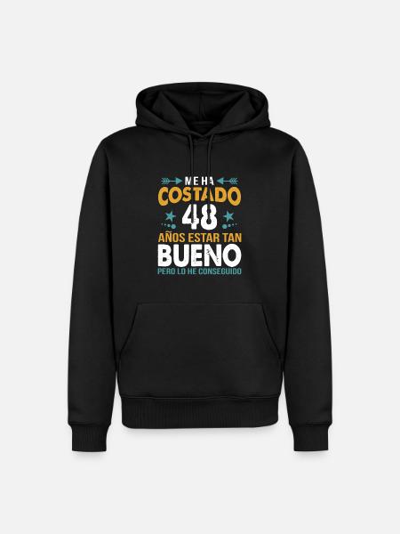 ME HA COSTADO 48 ANOS ESTAR TAN BUENO - Men’s Premium Organic Hoodie - black