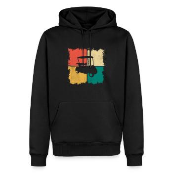 Voiturette de golf Golfeur Golfspieler Retro Golfen - Sweat à capuche Premium bio Homme - noir - Devant - Nico (187cm)
