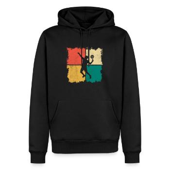 Padel Spieler Padelspieler Retro Padel-Tennis - Männer Premium Bio Hoodie - Schwarz - Vorne - Nico (187cm)