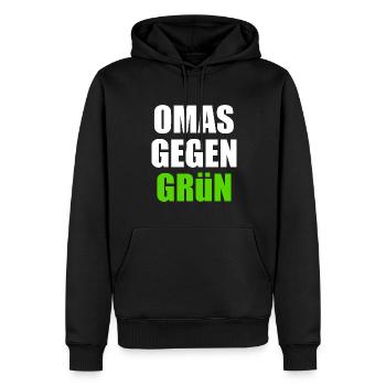 Omas gegen grün - Männer Premium Bio Hoodie - Schwarz - Vorne - Nico (187cm)