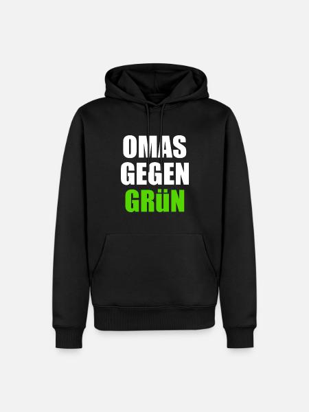 Omas gegen grün - Männer Premium Bio Hoodie - Schwarz