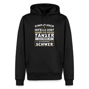 Sympathisch und intelligent - Tänzer Edition - Männer Premium Bio Hoodie - Schwarz - Vorne - Nico (187cm)