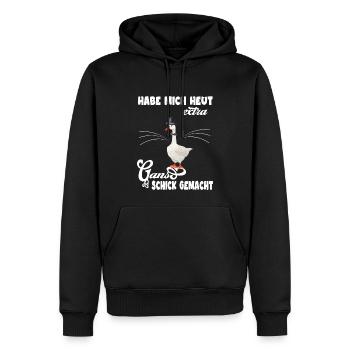 gänse gänsestall gans schick gänsefreund - Männer Premium Bio Hoodie - Schwarz - Vorne - Nico (187cm)