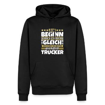 Zum Beginn gleich die besten wurden Zum Beginn gle - Männer Premium Bio Hoodie - Schwarz - Vorne - Nico (187cm)