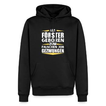Forester a décroché le mauvais emploi - Sweat à capuche Premium bio Homme - noir - Devant - Nico (187cm)