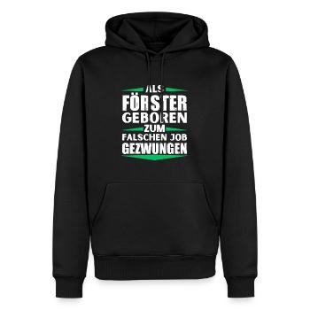 Forester a décroché le mauvais emploi - Sweat à capuche Premium bio Homme - noir - Devant - Nico (187cm)